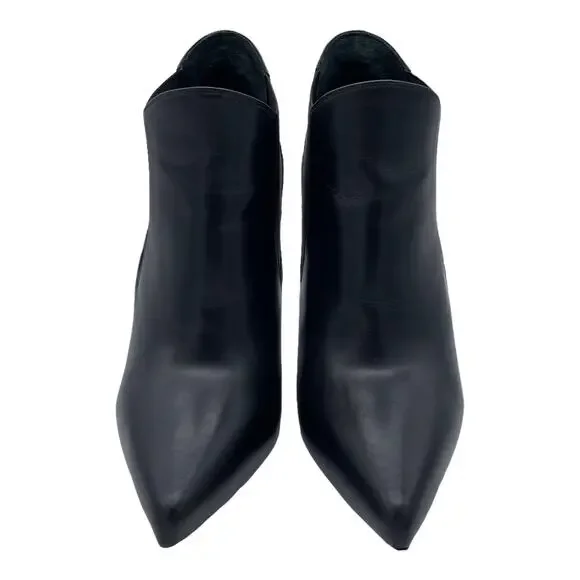 Saint Laurent Calfskin Classic Paris Ela 110 Ankle Boots - Black - 38.5 - Picture 3 of 16